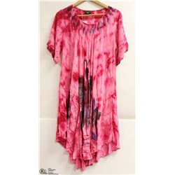 SHIVA FASHIONS SHORT SLEEVED SUNDRESS PINK