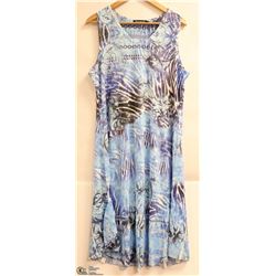 TEMPTATION WOMENS SLEEVELESS SUNDRESS BLACK/BLUES