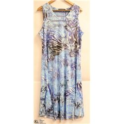 TEMPTATION WOMENS SLEEVELESS SUNDRESS BLACK/BLUES