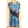 Image 1 : GITANE WOMENS SHORT SLEEVE SUNDRESS BLUE ON BLUES