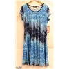 Image 1 : GITANE WOMENS SHORT SLEEVE SUNDRESS BLUE ON BLUES