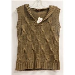 SHENGYINI WOMENS KNIT VEST BROWN SIZE UNKNOWN