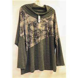 BESCA WOMENS LONG SLEEVE SWOOP NECK SHIRT