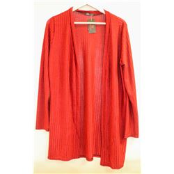 BESCA WOMENS WHITE CARDIGAN WINE RED