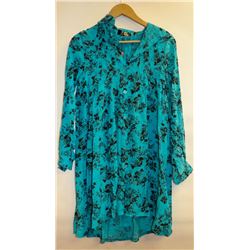 JEUNE JEUNESSE TEAL WITH BLACK PRINT WOMENS