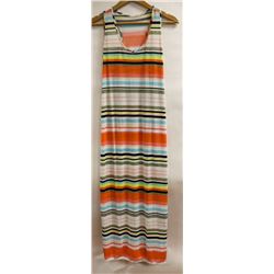 WOMENS LONG STRIPED SUMMER DRESS