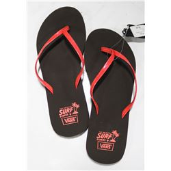 VANS MALTA RED/GOLD WOMENS THONG SANDALS