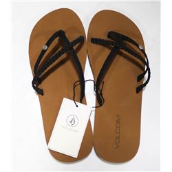 VOLCOM BLACK THRILLS WOMENS THONG SANDALS