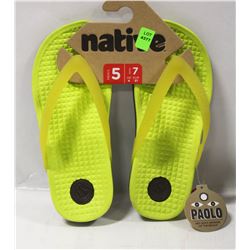 NATIVE SLIDE ON GREEN SANDALS