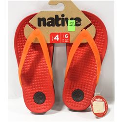 NATIVE SLIDE ON RED SANDALS
