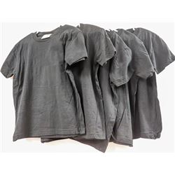 LOT OF 5 STAR SIZE 1 YOUTH BLACK TSHIRTS