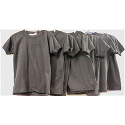 LOT OF 7 DINAR KIDS PLAIN BLACK TSHIRTS SIZE 4