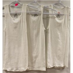LOT OF 3 HANES YOUTH M WHITE UNDERSHIRTS