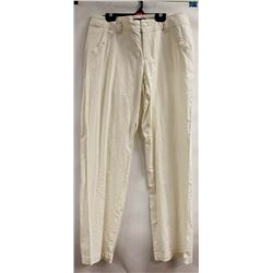 NICOLE MILLER WOMENS OFF WHITE CASUAL PANT SIZE 10