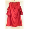 Image 1 : WINE RED WOMENS OPEN SHOULDER TOP SIZE