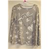 Image 1 : WOMENS LONG SLEEVE GREY LOVE SHIRT SIZE XL