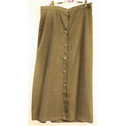 TANJAY WOMENS BLACK BUTTON UP LONG SKIRT SIZE 12