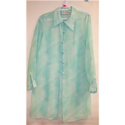 LORI WEIDNER EVENINGS SHEER LONG SLEEVE AQUA