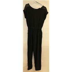 GEORGE WOMENS BLACK PANT ROMPER SIZE M