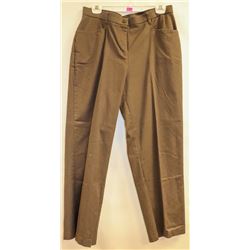 TRADITION PETITE WOMENS BROWN CASUAL PANT SIZE 14