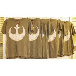 LOT OF 6 STAR WARS BOYS REBEL LOGO TSHIRTS
