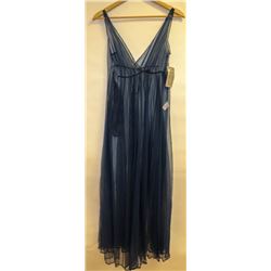 FARIS SHEER NAVY LONG NEGLIGEE