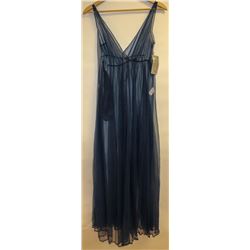 FARIS SHEER NAVY LONG NEGLIGEE