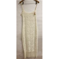 LACE AND FRINGE WHITE NEGLIGEE SIZE S