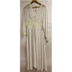 FM LINGERIE WHITE SHEER WITH LACE LONG