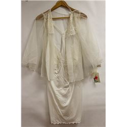 SHADOWLINE WHITE SHEER 2 PC COVERLETTE AND