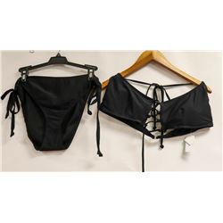 WOMENS JOE BOXER 2 PC BATHING SUIT SETS    BLACK