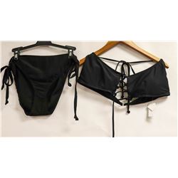 WOMENS JOE BOXER 2 PC BATHING SUIT SETS    BLACK