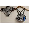 Image 1 : SWIMWEAR WOMENS 2 PC BLACK AND WHITE BIKINI