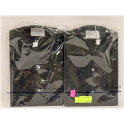 LOT F 2 MENS BLACK XS CLASSIX FORMAL BUTTON UP