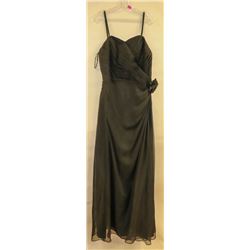 WOMENS BLACK FORMAL DRESS CHIFFON WITH RUCHING