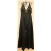 Image 1 : WOMENS BLACK FORMAL DRESS HALTER TOP SATIN STYLE