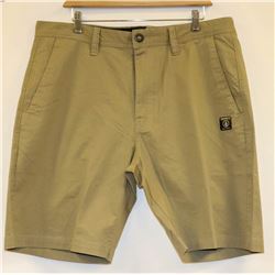 VOLCOM MENS FRICKEN KHAKI SHORTS SIZE 33