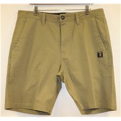 VOLCOM MENS FRICKEN KHAKI SHORTS SIZE 33
