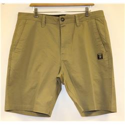VOLCOM MENS FRICKEN KHAKI SHORTS SIZE 34
