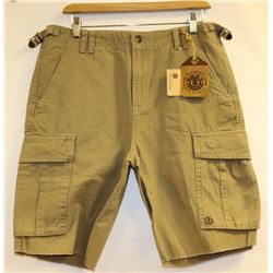 ELEMENT MENS KHAKI SHORTS SIZE 32