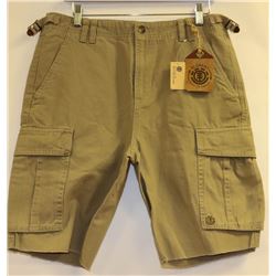 ELEMENT MENS KHAKI SHORTS SIZE 34