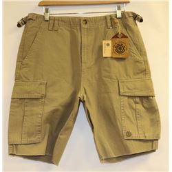 ELEMENT MENS KHAKI SHORTS SIZE 32