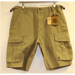 ELEMENT MENS KHAKI SHORTS SIZE 34
