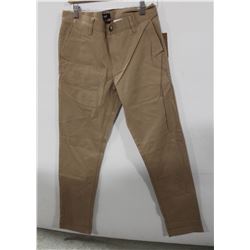 HUF MENS SLIM FIT KHAKI CHINO PANTS