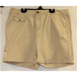 NICOLE MILLER WOMENS KHAKI SHORTS SIZE 10