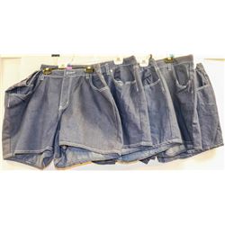 LOT OF 5 WOMENS DENIM SHORTS SIZE UNKNOWN
