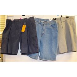 LOT OF 3 TWO PLUS SIZE AND ONE SIZE 20 MENS SHORTS