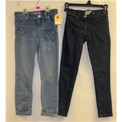 LOT OF 2 JR GIRLS SKINNY JEANS SIZE 6 AND 7