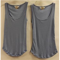 LOT OF 2 DANSKIN WOMENS LIGHT BLUE TANK TOPS