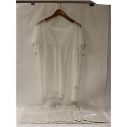 LOT OF 10 WHITE WOMENS O/S FITS MOST SHEER